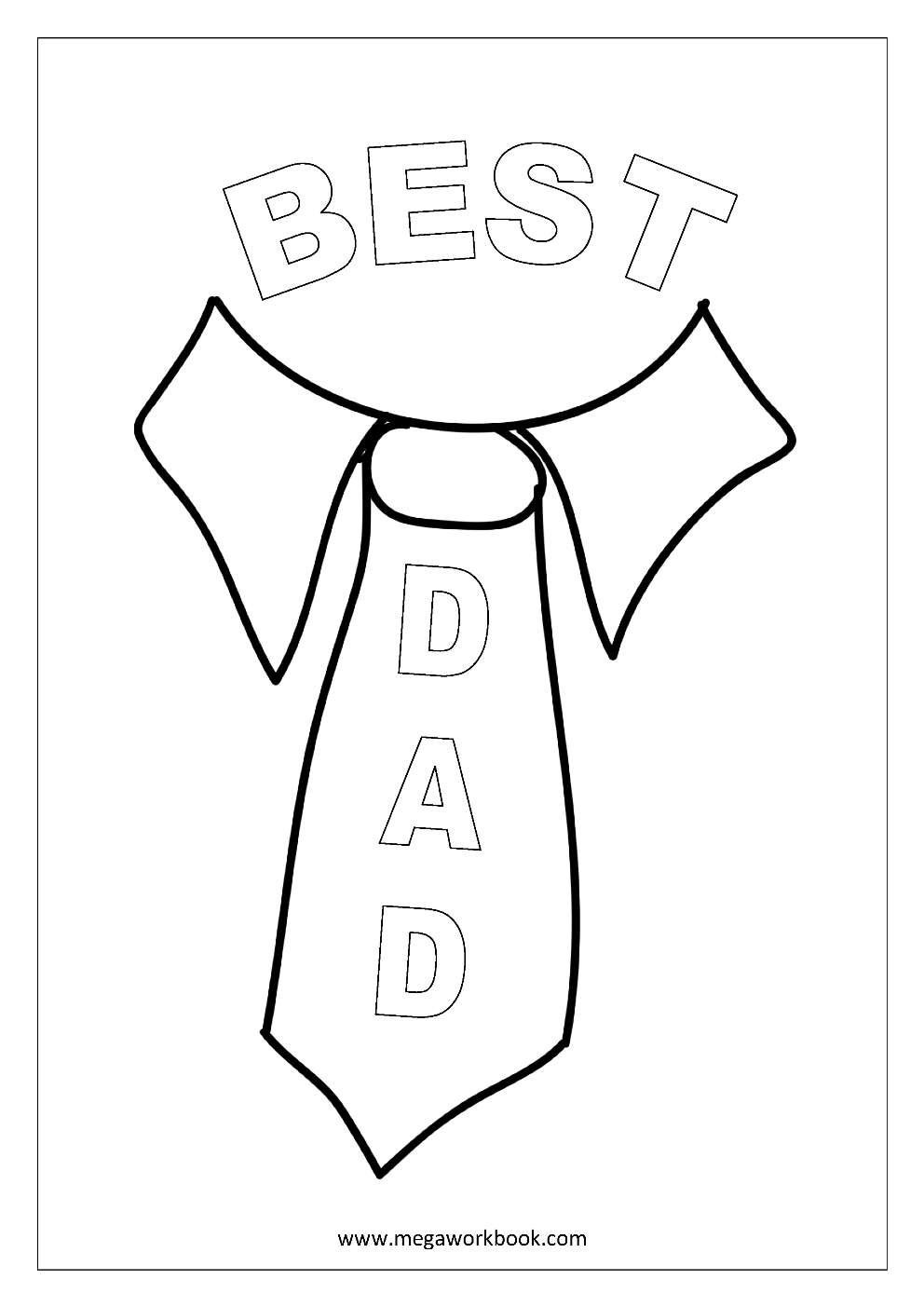 Free Printable Father's Day (Fathers Day) Coloring Pages for Kids