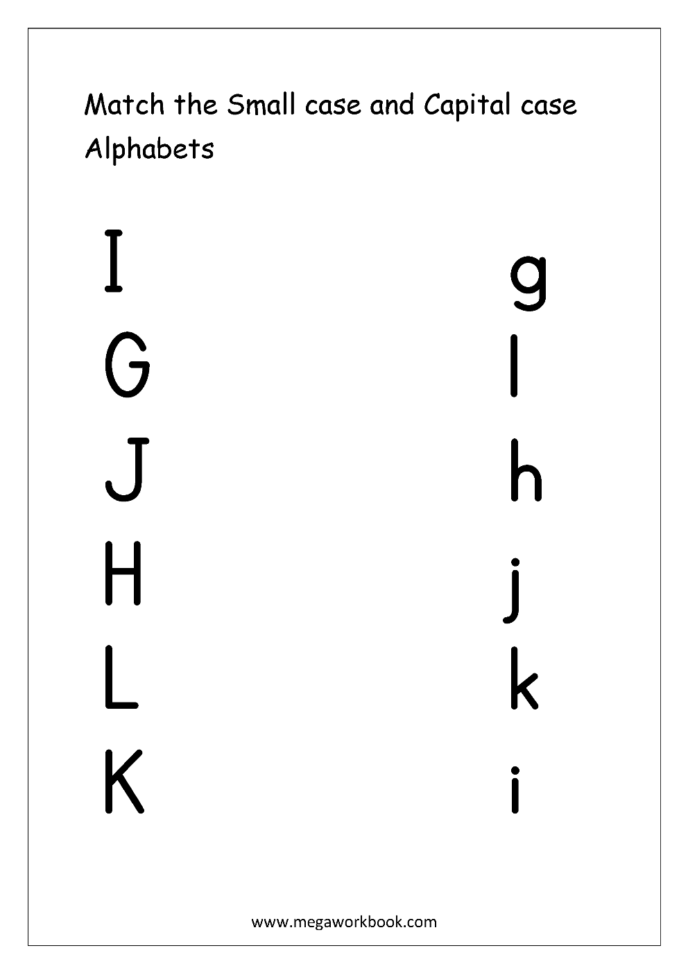 Match Alphabets With Objects Srimannarayan