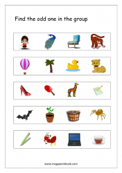 Free Printable Odd One Out Worksheets - Logical Thinking & Aptitude