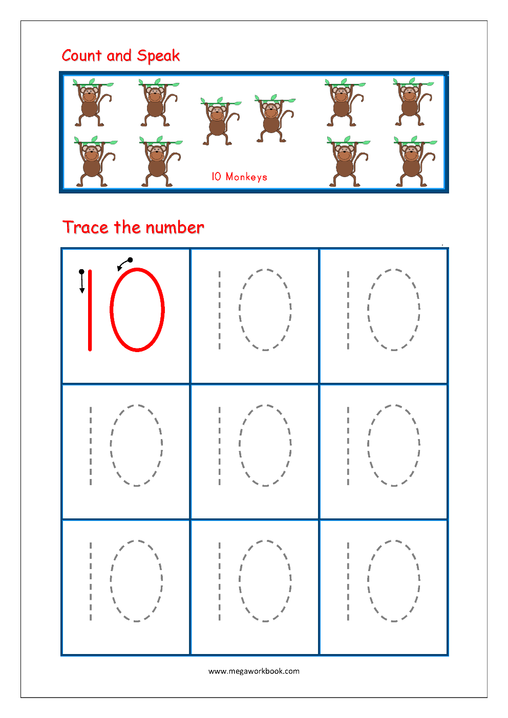 Number Tracing Tracing Numbers Number Tracing Worksheets Tracing Numbers 1 To 10 Writing