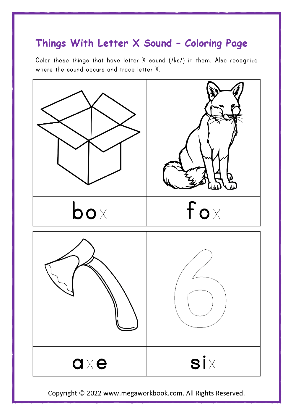 Letter X Activities for Preschool - Letter X Worksheets - Letter X