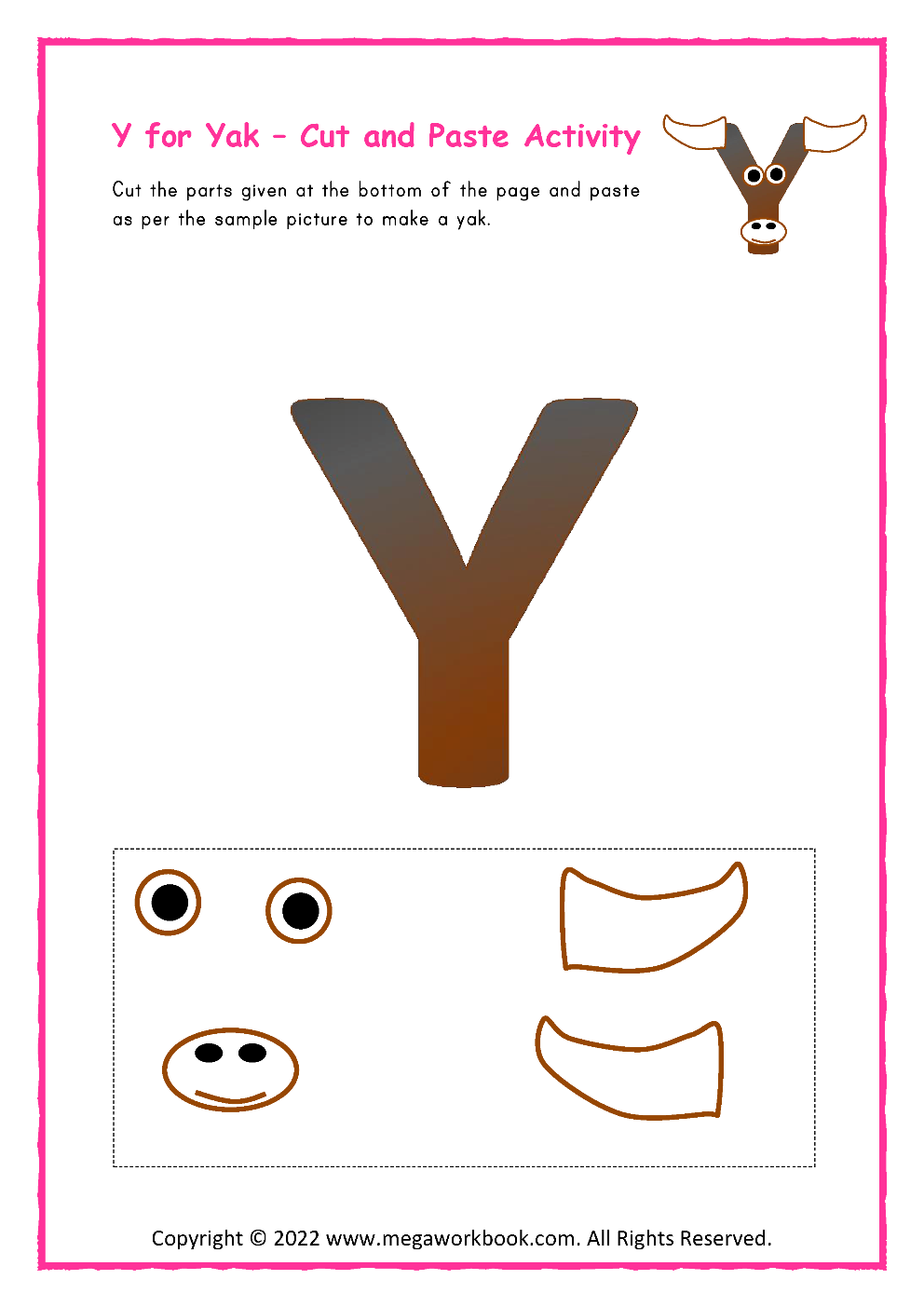 Letter Y Worksheets for Kindergarten - Letter Y Activities