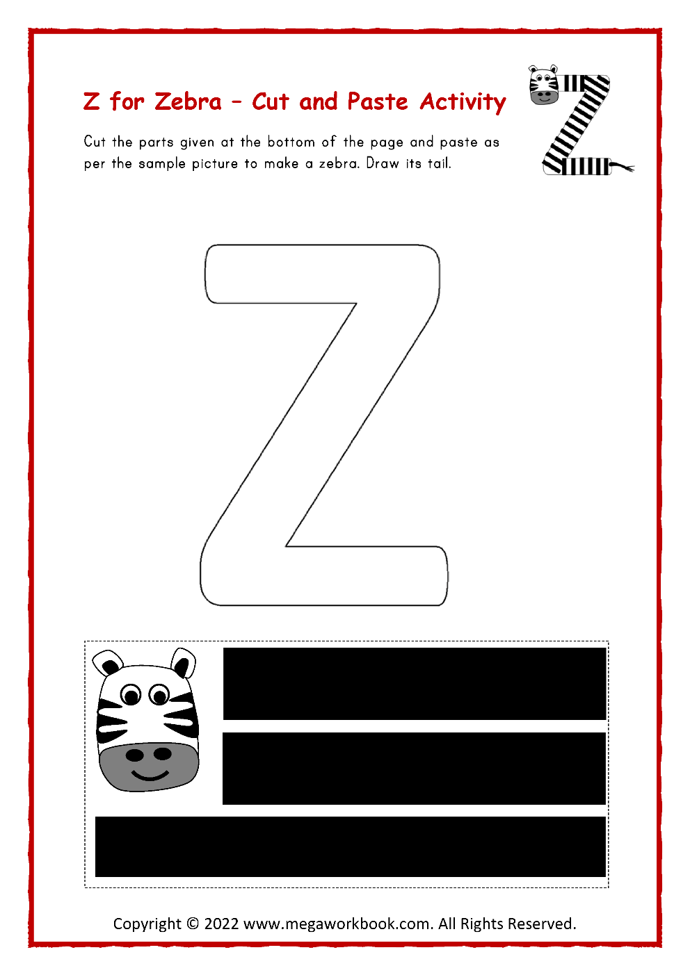 Letter Z Worksheets for Kindergarten - Letter Z Activities