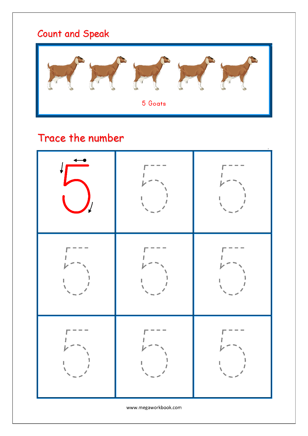 Number Tracing - Tracing Numbers - Number Tracing Worksheets - Tracing ...