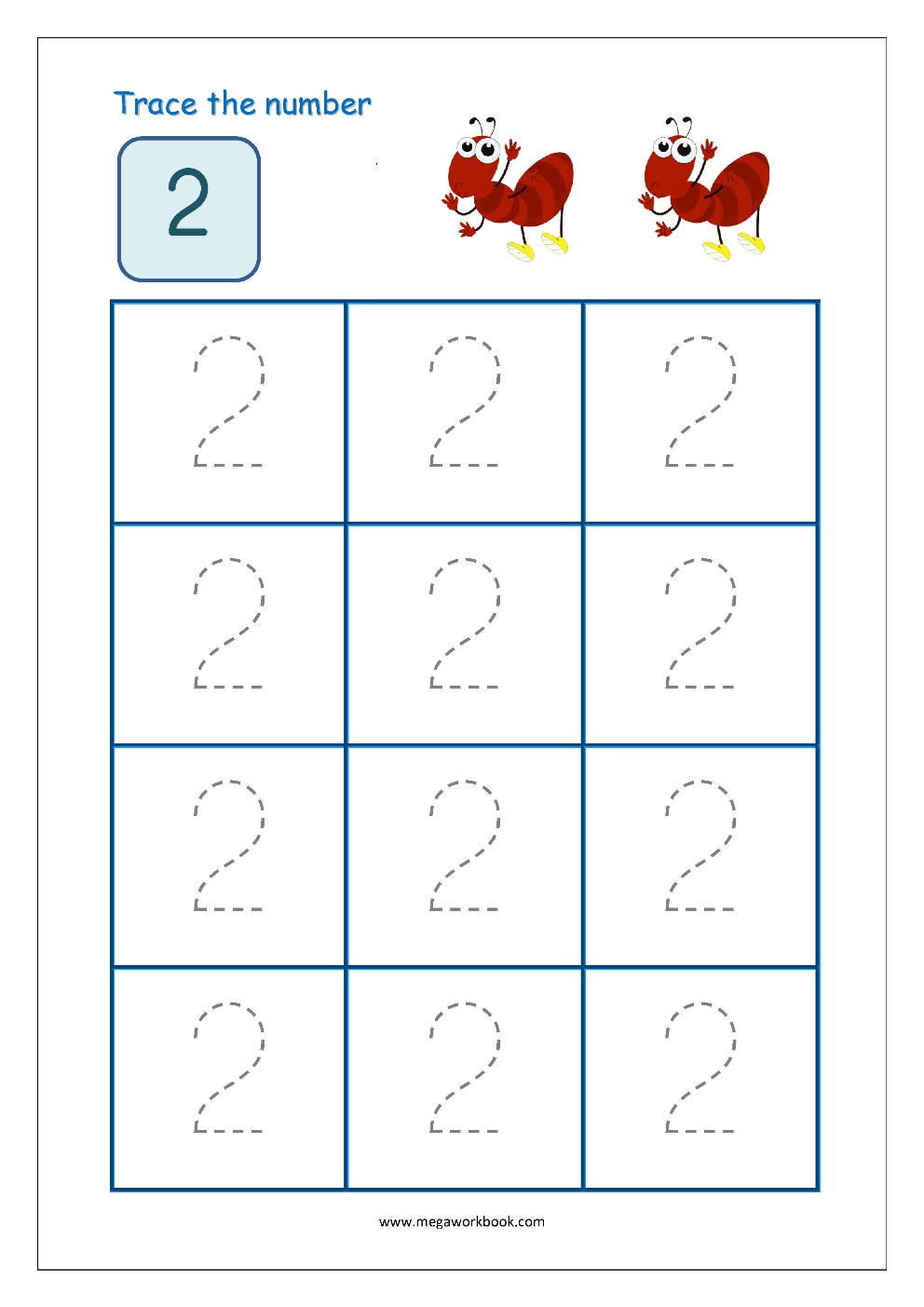 Free Number Tracing Worksheets 1 5