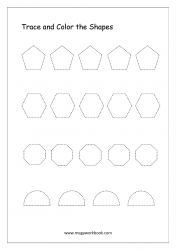 Free Printable Shapes Worksheets - Tracing Simple Shapes - Pre Writing ...